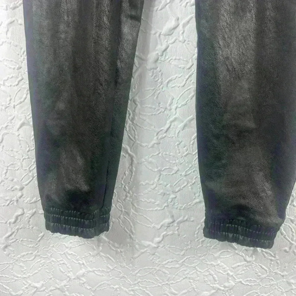 Spanx Faux Leather Jogger High Waisted Pull-On Black Pants - Picture 7 of 11